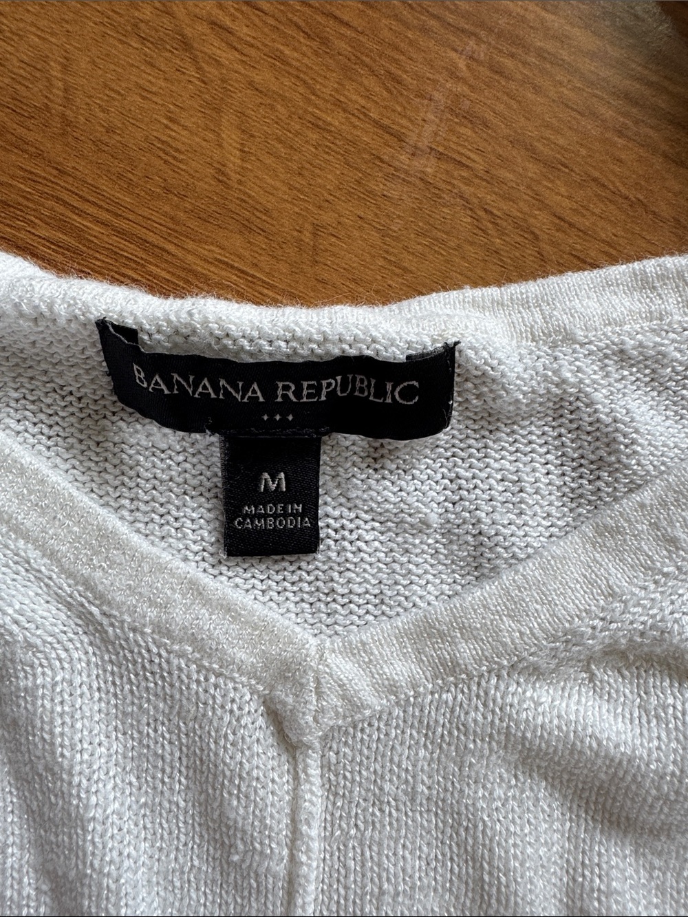 Banana Republic Cream Sweater Tank M - Picture 4 of 5